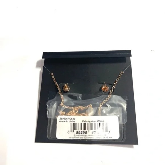 COACH Women's Rose Gold Tea Rose  3-Piece Jewelry Necklace Set - Picture 4 of 5